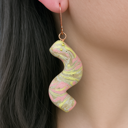Tumbled Sunrise Earrings - Striated Wave