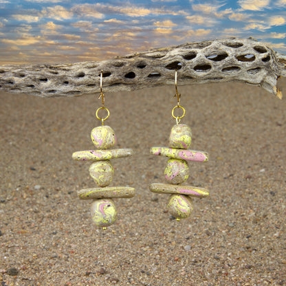 Tumbled Sunrise Earrings - Stonehenge