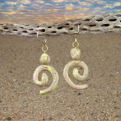 Tumbled Sunrise Earrings - Spiral