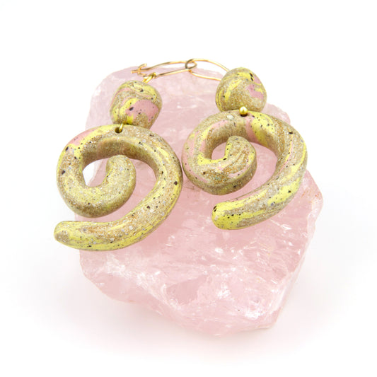 Tumbled Sunrise Earrings - Spiral